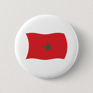 Badge Rond 5 Cm Bouton du drapeau du Maroc