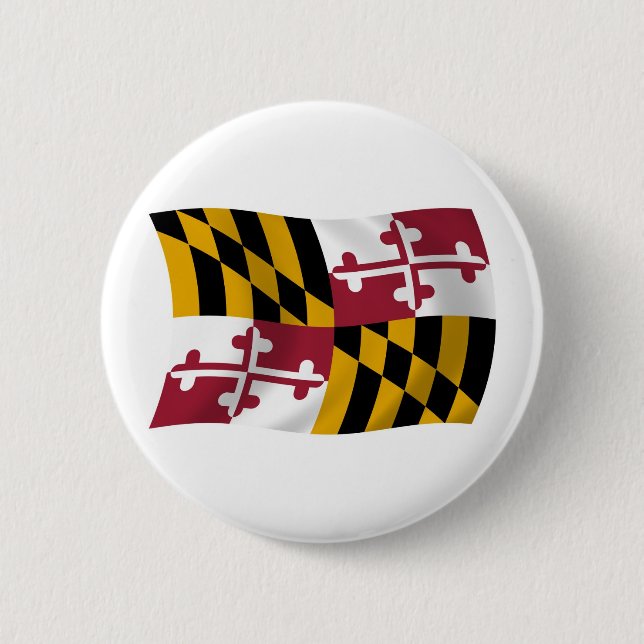 Badge Rond 5 Cm Bouton du drapeau du Maryland (Devant)