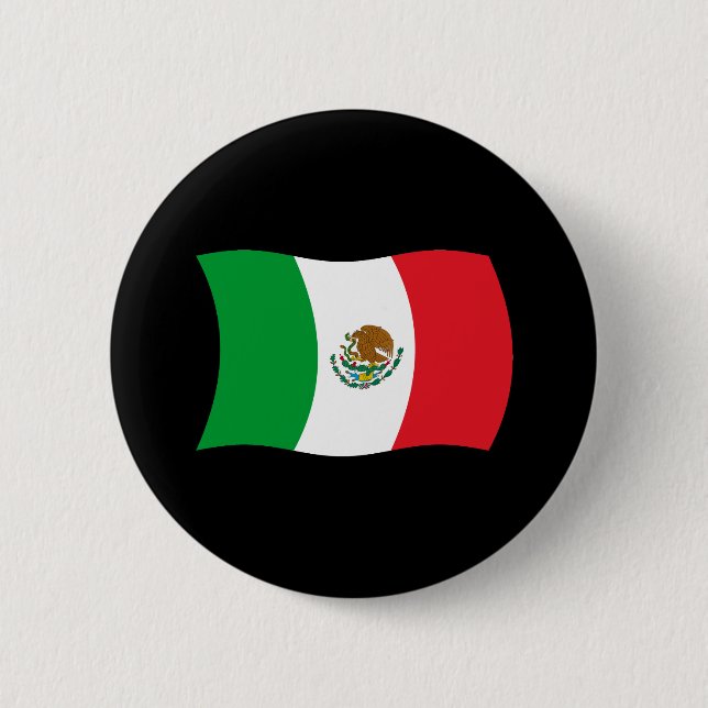 Badge Rond 5 Cm Bouton du drapeau du Mexique (Devant)