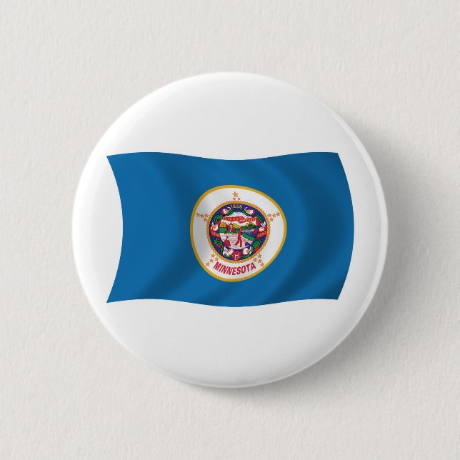 Badge Rond 5 Cm Bouton du drapeau du Minnesota (Devant)