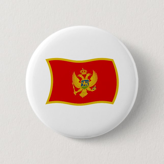 Badge Rond 5 Cm Bouton du drapeau du Monténégro (Devant)