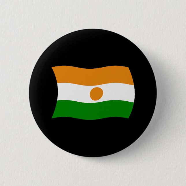 Badge Rond 5 Cm Bouton du drapeau du Niger (Devant)