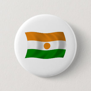 Badge Rond 5 Cm Bouton du drapeau du Niger