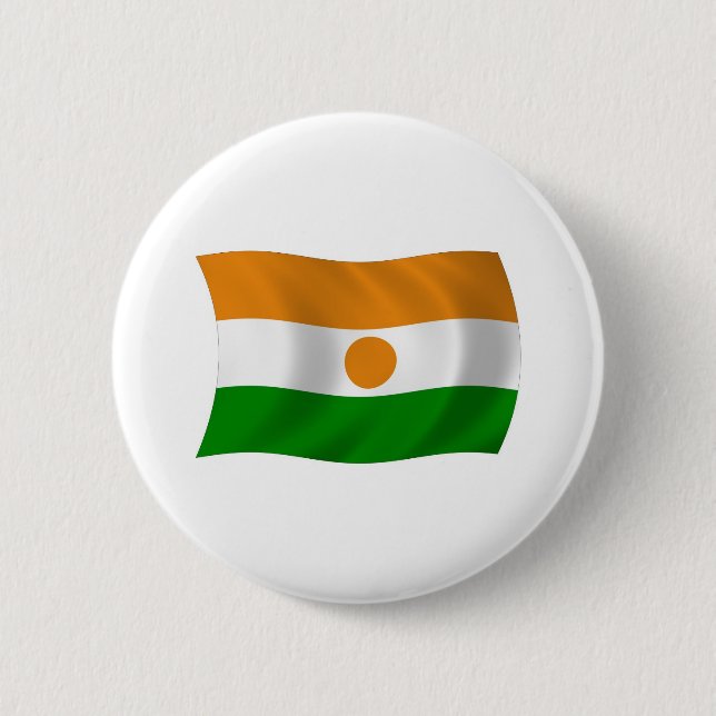 Badge Rond 5 Cm Bouton du drapeau du Niger (Devant)