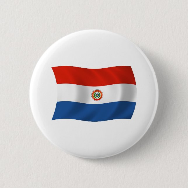 Badge Rond 5 Cm Bouton du drapeau du Paraguay (Devant)
