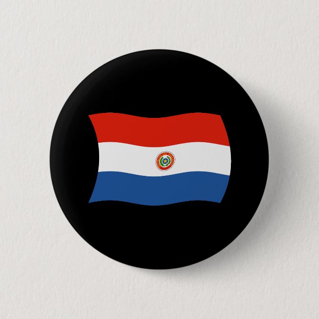 Badge Rond 5 Cm Bouton du drapeau du Paraguay (Devant)