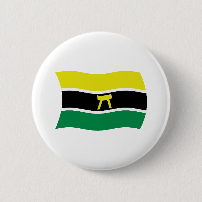 Badge Rond 5 Cm Bouton du drapeau du peuple Ashanti (Devant)