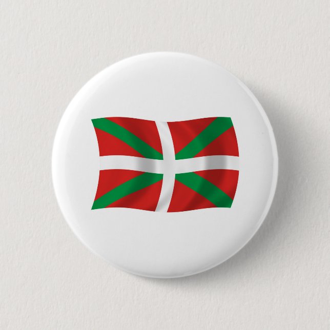 Badge Rond 5 Cm Bouton du drapeau du peuple basque (Devant)
