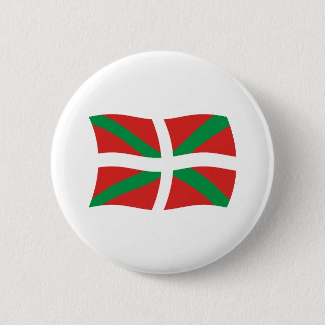 Badge Rond 5 Cm Bouton du drapeau du peuple basque (Devant)