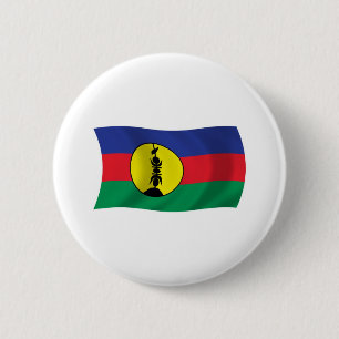 Badge Rond 5 Cm Bouton du drapeau du peuple kanak