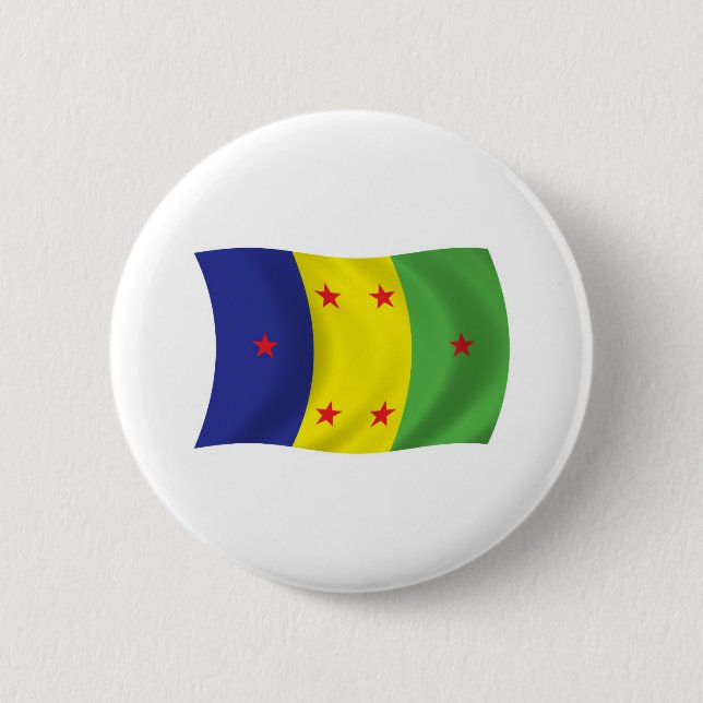 Badge Rond 5 Cm Bouton du drapeau du peuple Ogoni (Devant)