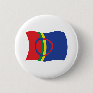 Badge Rond 5 Cm Bouton du drapeau du peuple Sami