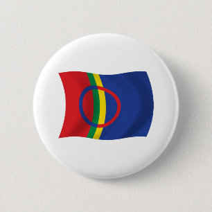 Badge Rond 5 Cm Bouton du drapeau du peuple Sami