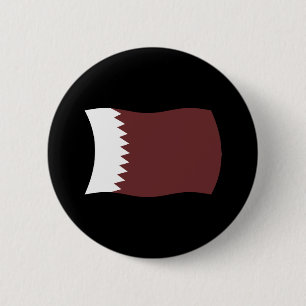 Badge Rond 5 Cm Bouton du drapeau du Qatar