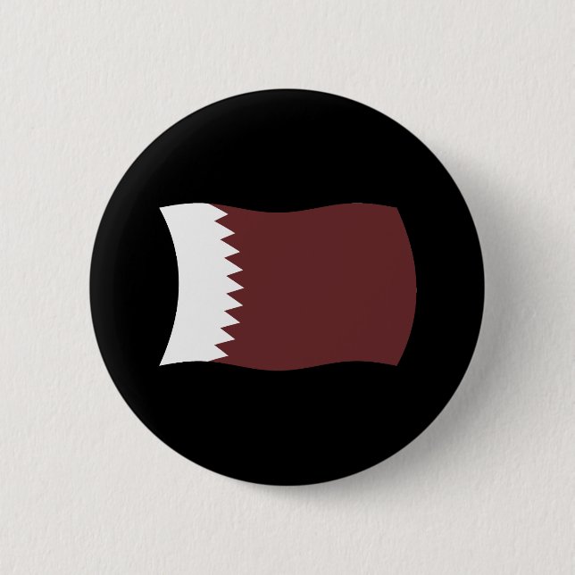 Badge Rond 5 Cm Bouton du drapeau du Qatar (Devant)