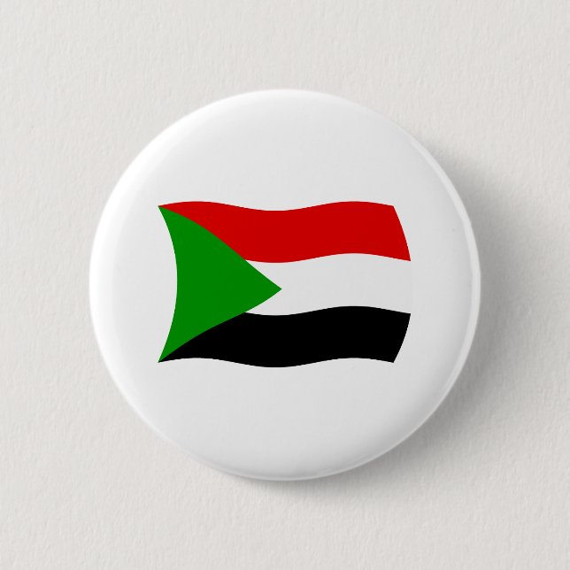 Badge Rond 5 Cm Bouton du drapeau du Soudan (Devant)