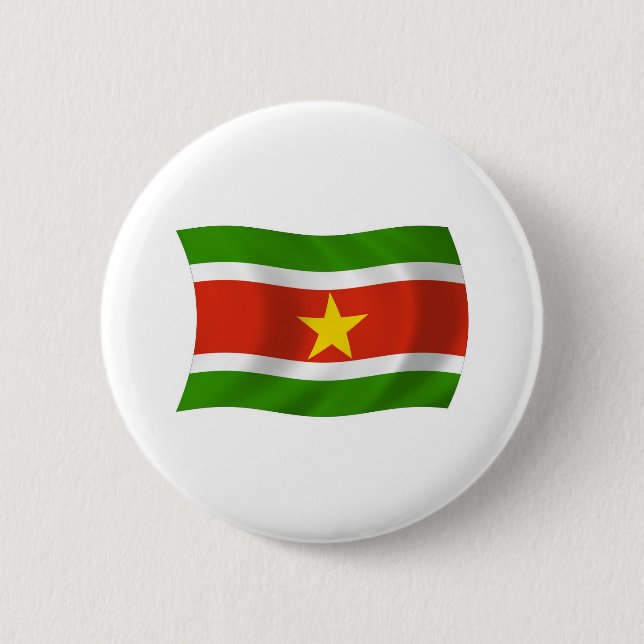 Badge Rond 5 Cm Bouton du drapeau du Suriname (Devant)
