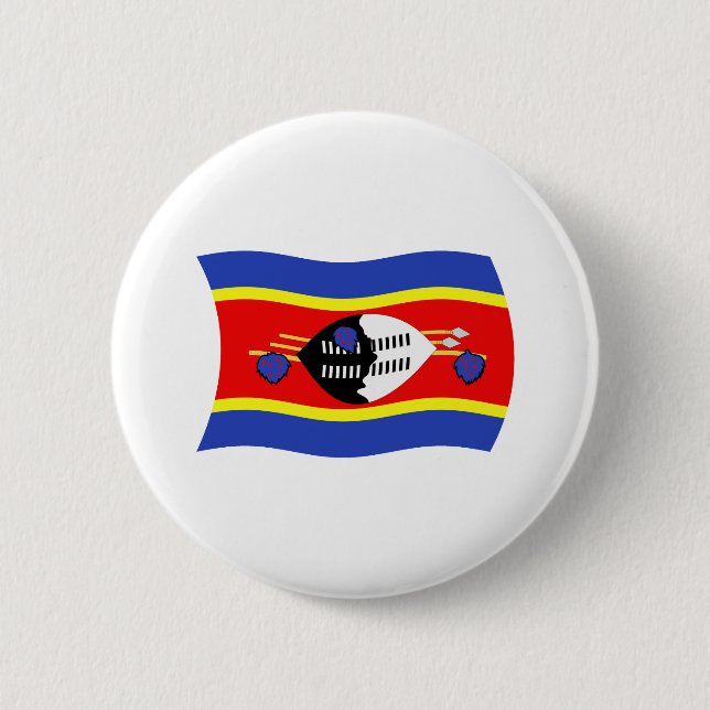 Badge Rond 5 Cm Bouton du drapeau du Swaziland (Devant)