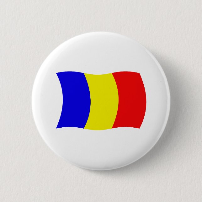 Badge Rond 5 Cm Bouton du drapeau du Tchad (Devant)