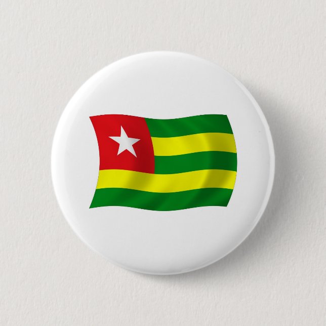 Badge Rond 5 Cm Bouton du drapeau du Togo (Devant)