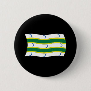 Badge Rond 5 Cm Bouton du drapeau du Turkménistan