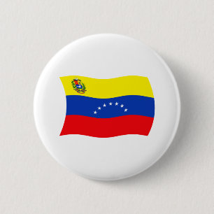 Badge Rond 5 Cm Bouton du drapeau du Venezuela