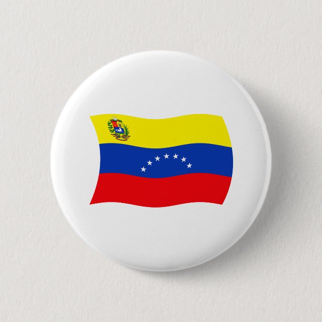 Badge Rond 5 Cm Bouton du drapeau du Venezuela (Devant)