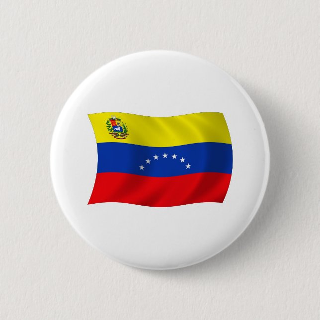 Badge Rond 5 Cm Bouton du drapeau du Vénézuela (Devant)