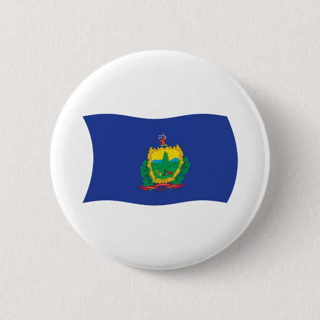 Badge Rond 5 Cm Bouton du drapeau du Vermont (Devant)