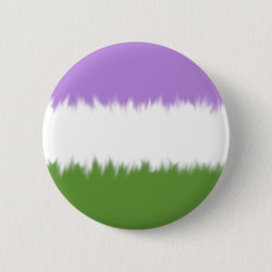 Badge Rond 5 Cm Bouton du drapeau genderqueer