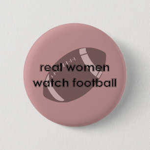 Badge Rond 5 Cm Bouton du football de montre de vraies femmes