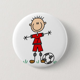 Badge Rond 5 Cm Bouton du football de sport