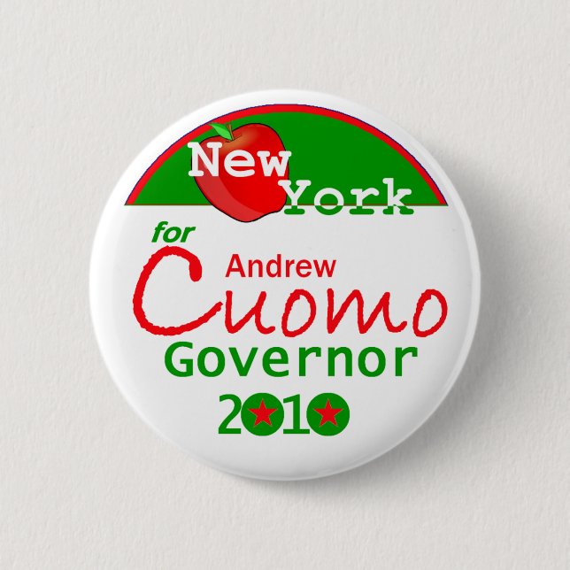 Badge Rond 5 Cm Bouton du Gouverneur de CUOMO (Devant)