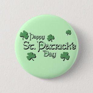 Badge Rond 5 Cm Bouton du jour de St Patrick heureux