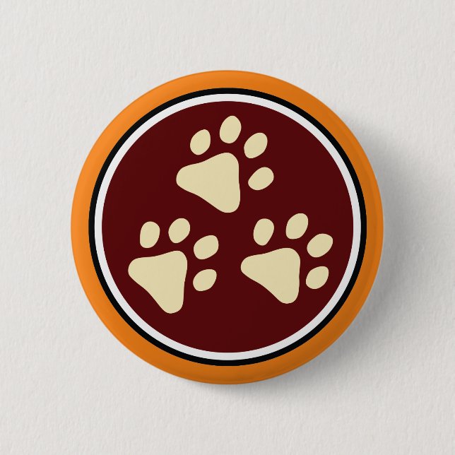 Badge Rond 5 Cm Bouton du logo à 3 pattes (Devant)
