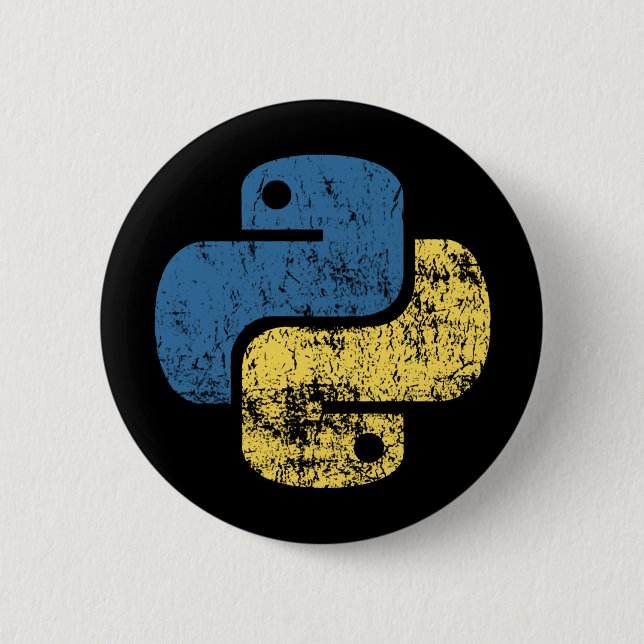 Badge Rond 5 Cm Bouton du logo de la programmation de phyton (Devant)