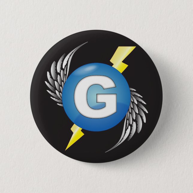 Badge Rond 5 Cm Bouton du logo "G" (Devant)