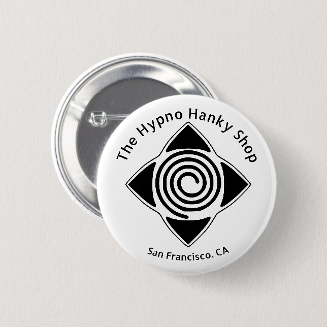 Badge Rond 5 Cm Bouton du logo Hypno Hanky Shop Hypnose Everywhere (Devant & derrière)