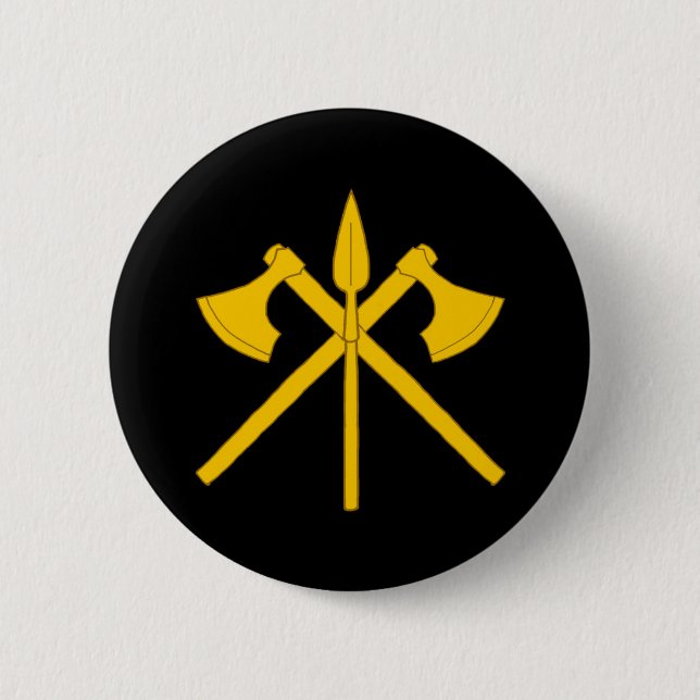 Badge Rond 5 Cm Bouton du maréchal d'armes projetées SCA (Devant)