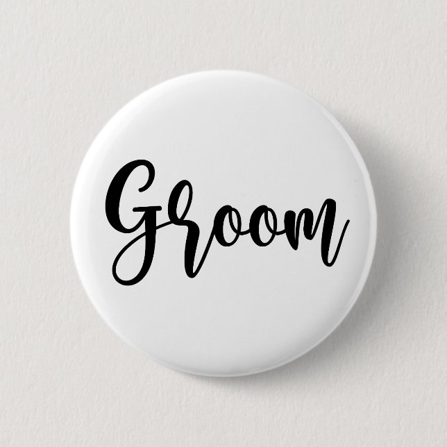 Badge Rond 5 Cm Bouton du marié (Devant)