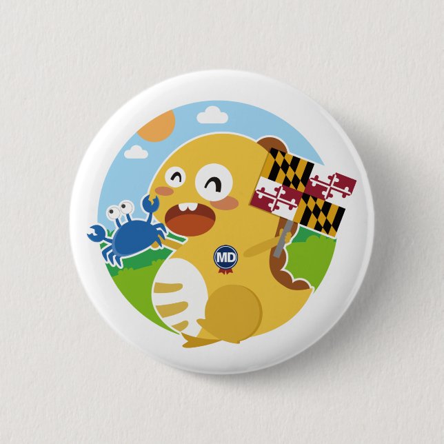 Badge Rond 5 Cm Bouton du Maryland VIPKID (Devant)