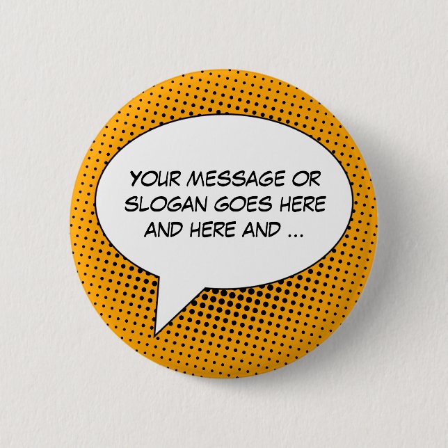Badge Rond 5 Cm Bouton du Modèle de messages pour buller la parole (Devant)