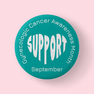 Badge Rond 5 Cm Bouton du Mois de sensibilisation au cancer gynéco