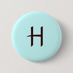 Badge Rond 5 Cm Bouton du monogramme H