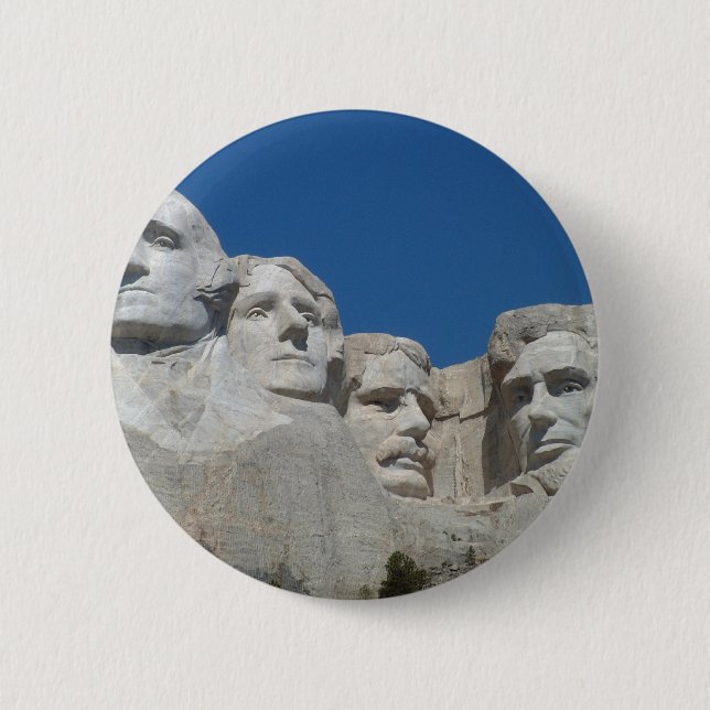 Badge Rond 5 Cm Bouton du mont Rushmore (Devant)