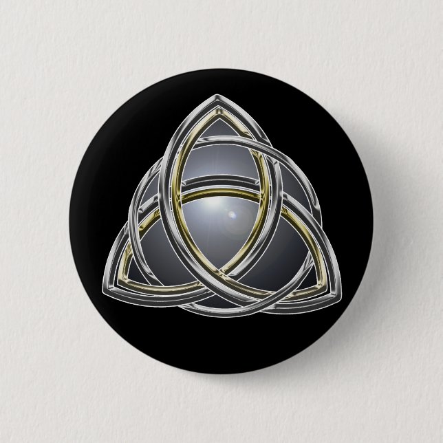 Badge Rond 5 Cm Bouton du noeud 2 de trinité (Devant)