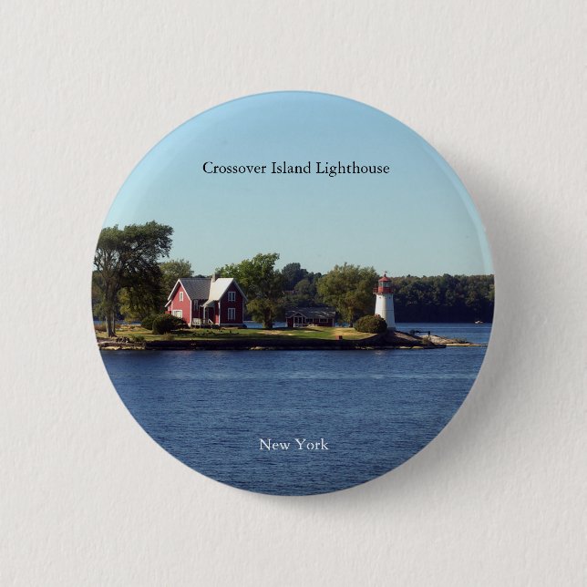 Badge Rond 5 Cm Bouton du phare de Crossover Island (Devant)