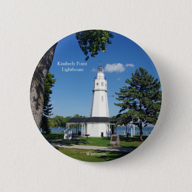 Badge Rond 5 Cm Bouton du phare de Kimberly Point (Devant)