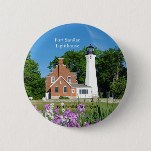 Badge Rond 5 Cm Bouton du phare de Port Sanilac