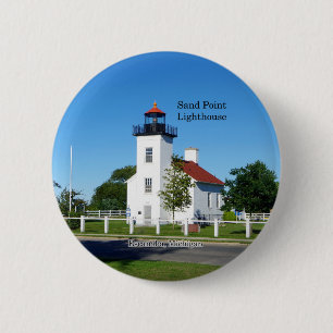 Badge Rond 5 Cm Bouton du phare de Sand Point